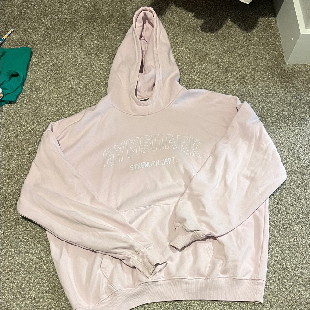 Gymshark Light Pink 'Strength Dept.' Hooded Sweatshirt